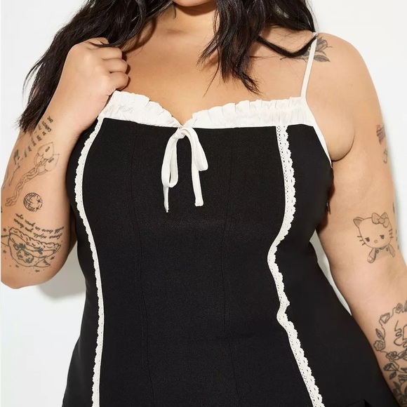 Torrid Lovesick Drop-Waist Coquette Black Dress - Picture 2 of 15